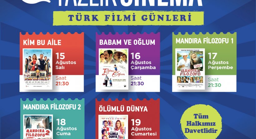 BERGAMA BELEDİYESİ "YAZLIK SİNEMA GÜNLERİ” BAŞLIYOR