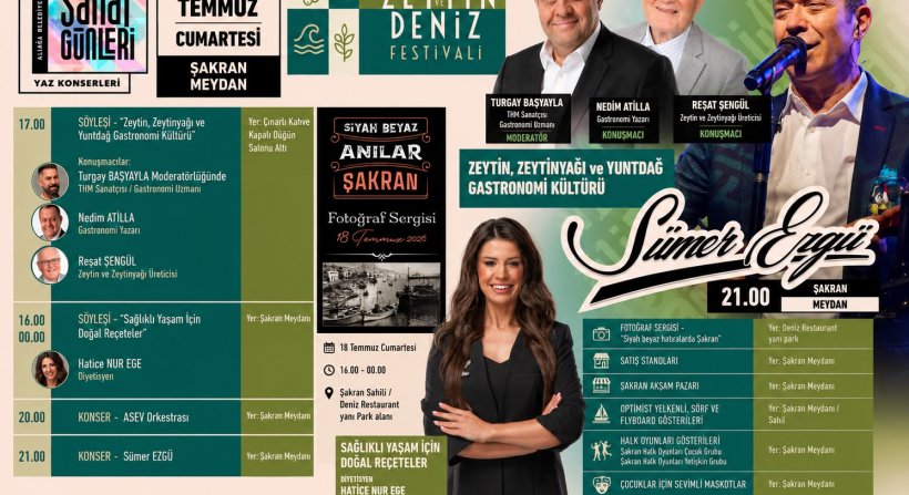 ŞAKRAN'DA ZEYTİN, DENİZ, SANAT VE NOSTALJİ AYNI FESTİVALDE BULUŞACAK